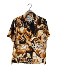 WACKO MARIA × NICEDREAMS Cheech & Chong Hawaiian Shirt Size: S Orange Men