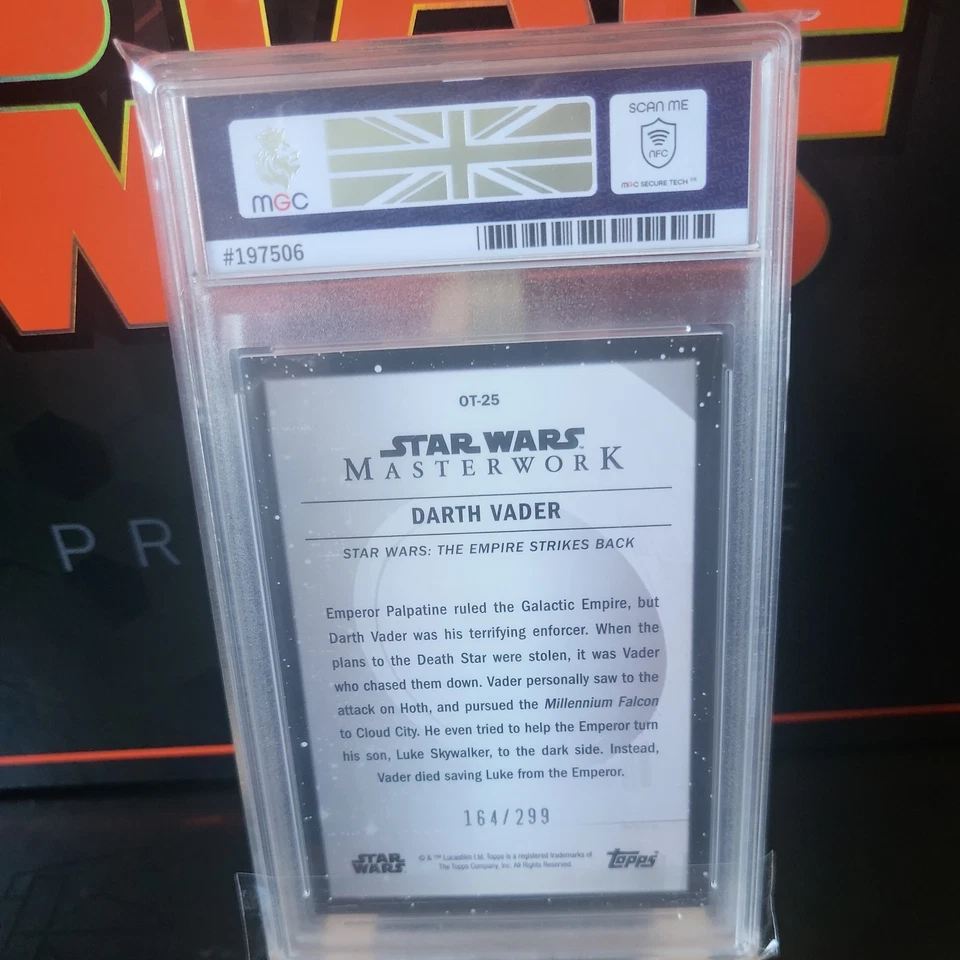 2022 Topps Star Wars Masterwork Rainbow Foil 164/299 Darth Vader MGC 9 - Image 4 of 4