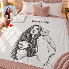 Custom Photo Blanket Using Your Picture Name - Personalized Photo Gifts