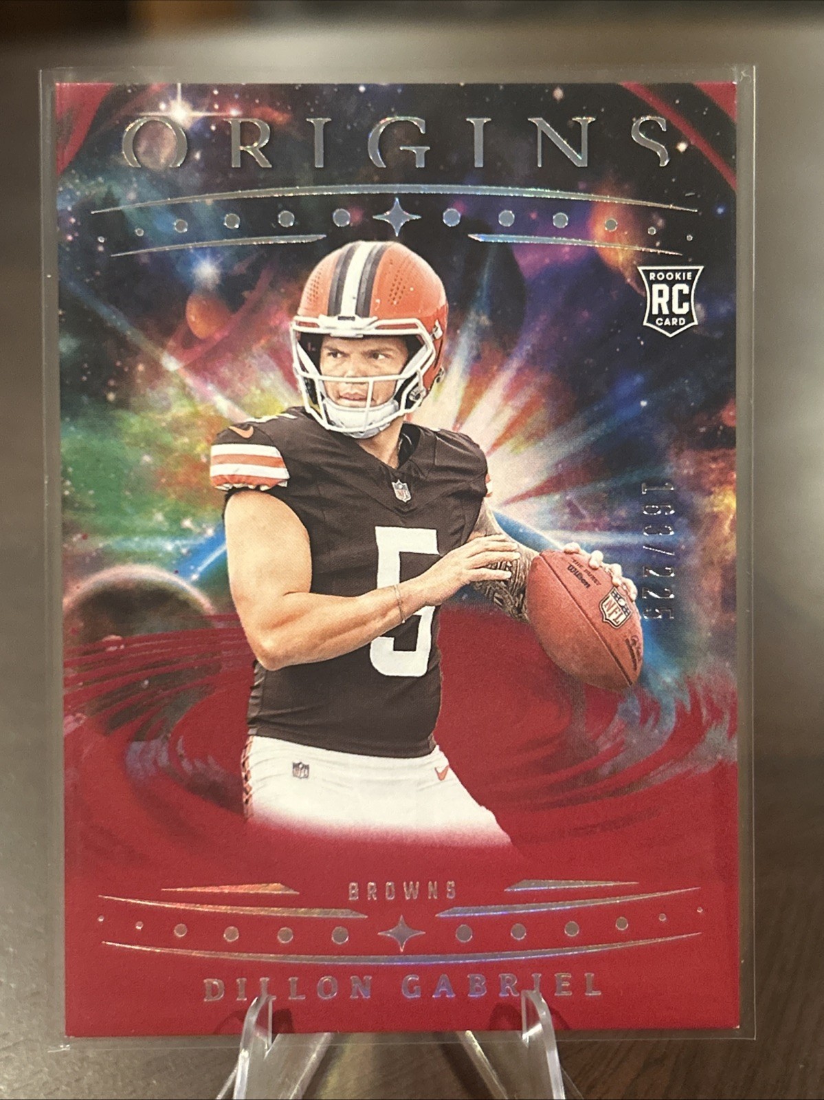 2025 Panini Origins Football Dillon Gabriel Rookie Red /225 RC #115 Browns