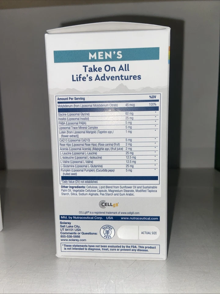 Multivitamínico liposomal de alta potencia Solaray para hombre 60 cápsulas Foto 3 de 4