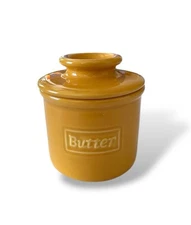 Butter Bell Crock Glossy Golden Yellow Stick Of Butter Fresh Kitchen French New