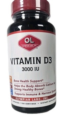 Vitamin D-3 3,000 IU, High Potency, Structural Support, Exp:10/2026