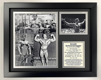 , Inc. Arnold Schwarzenegger | Iconic Bodybuilder | 12''X15'' Framed Photo Collage