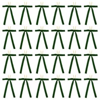 "SamtbäNder, 24 StüCk Samt-Ornamente Schleifen, GrüN (5/8\" Breite, 5X7 Zoll)"