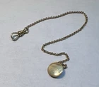 ANTIQUE 10K WATCH CHAIN WITH FOB & DOG CLIP - 10.5” CHAIN, Well Marked, 5.6 Gr