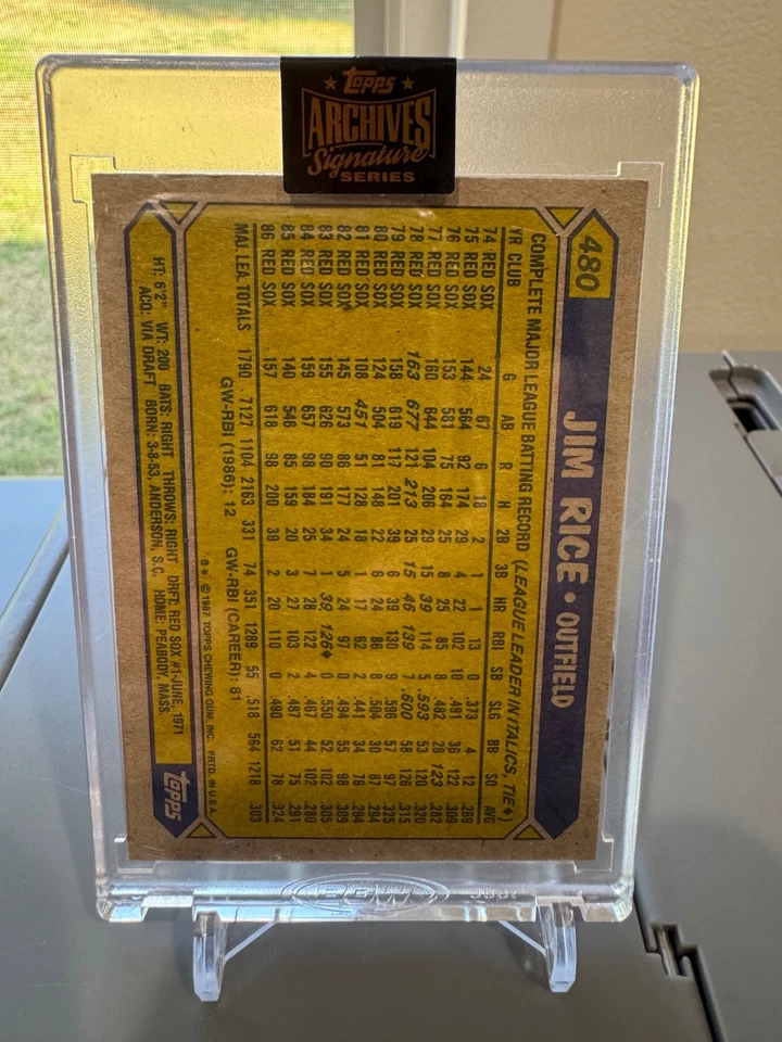 2021 topps archives signature series autograph 82/99 Jim Rice - Image 2 of 3