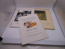 3 c1930s Eastman Kodak Booklets - Pictures of Kids, at Night  Outdoor