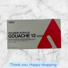 Holbein Acrylic Gouache D981 Matte  Opaque 12-Color Set 12 mL Tubes NEW SHIP