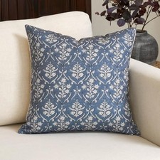 Floral Pillow Covers 18x18 Inch Farmhouse 18" x 18" Pack of 1 Dusty Blue