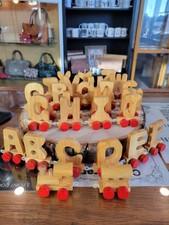 Vintage Wooden Alphabet Train
