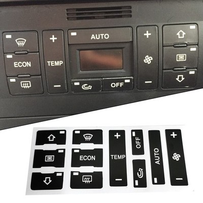 1x Für A2/A3 8L Auto A/C Dash Push Button Repair Kit Vinyl Aufkleber Schwarz