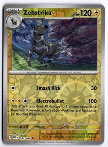 Zebstrika 032/086 White Flare Reverse Holo Japanese Pokémon Card
