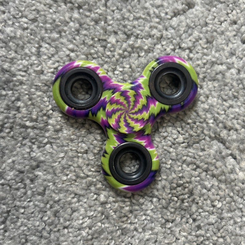 EDC Whirlwind Fidget Hand Spinner Multicolor Green Purple, ADHD Focus Toy