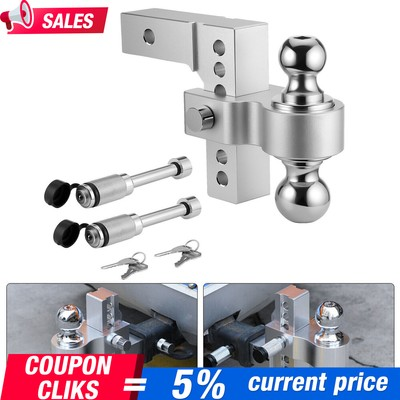 #ad 2quot; Receiver 6quot; Drop Rise Adjustable Tow Hitch Dual Ball Mount Trailer 18500 lb $88.99