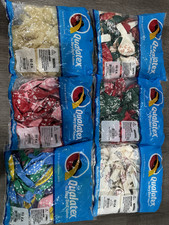 Lot of 6 Packs 50 ct 11'' Qualatex Printed Latex Balloons