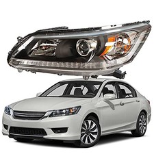 Black Housing Projector Headlight Assembly w/o DRL Driver Side Replacement