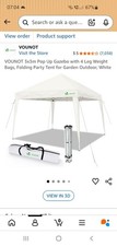 Gazebo Pop Up 3x3m White