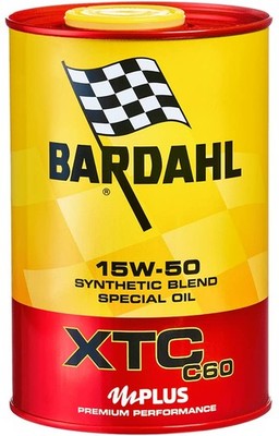 Bardahl - XTC C60 15W50 Oil, 100% Synthetic Formula, Sport Use, 5 Liters