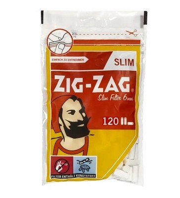 10x Zig-Zag Drehfilter Slim 120 Stück 6mm (1 Karton)
