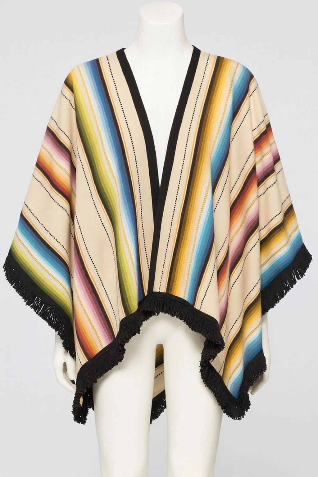 Stannard‑Inc Handwoven Unisex Cotton Poncho – One Size, As New, Artisan...