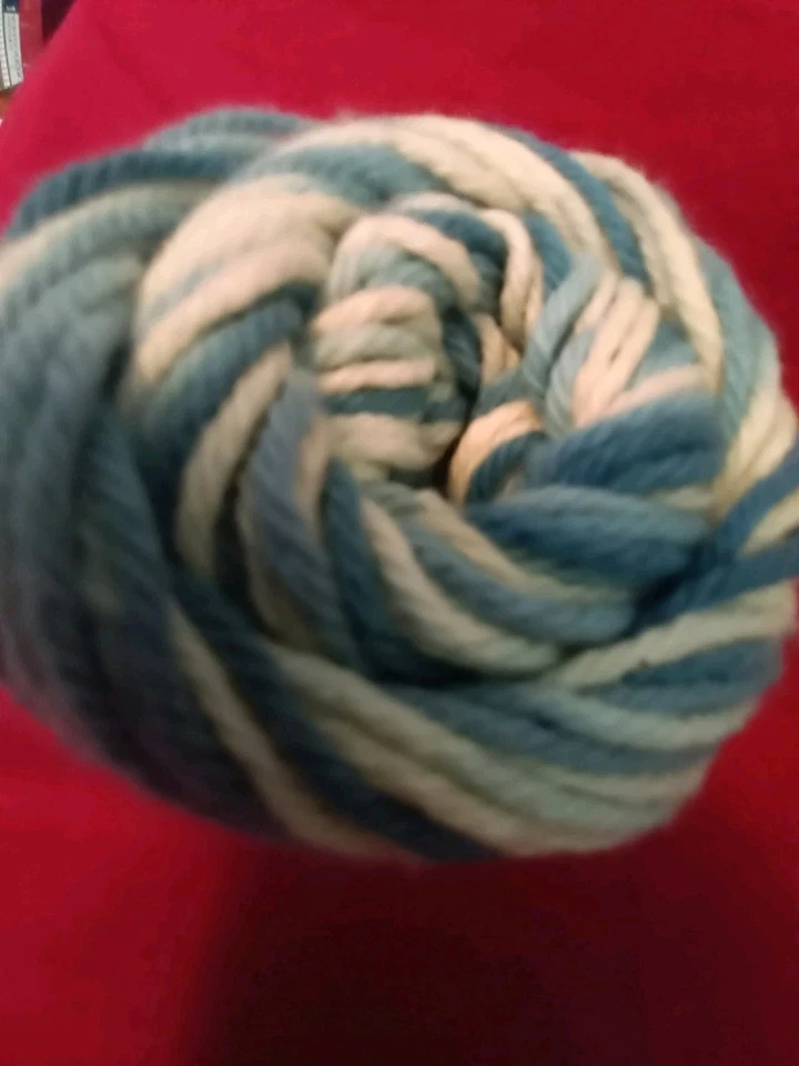 1 ball Peaches & Creme Blue ombre shaded denim 133 Cotton Yarn knitting crochet - Image 4 of 4