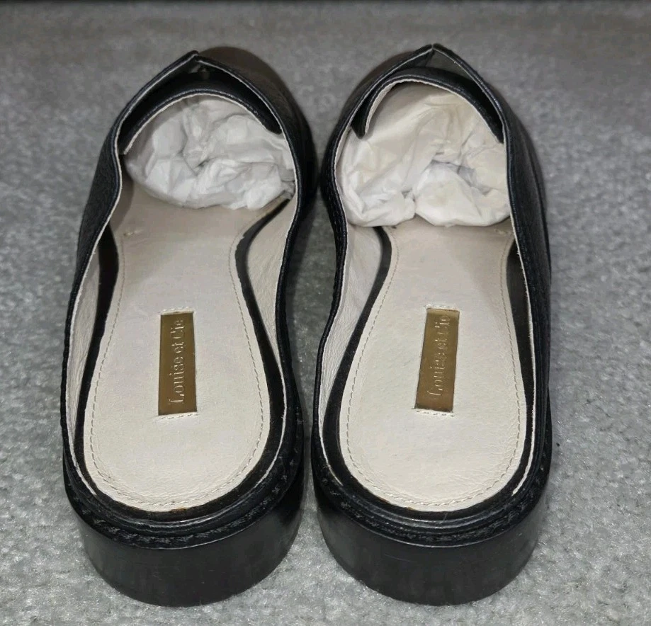 Mules Freyda Louise Et Cie de cuero granulado negro para mujer talla EE. UU. 6,5 M Foto 3 de 4