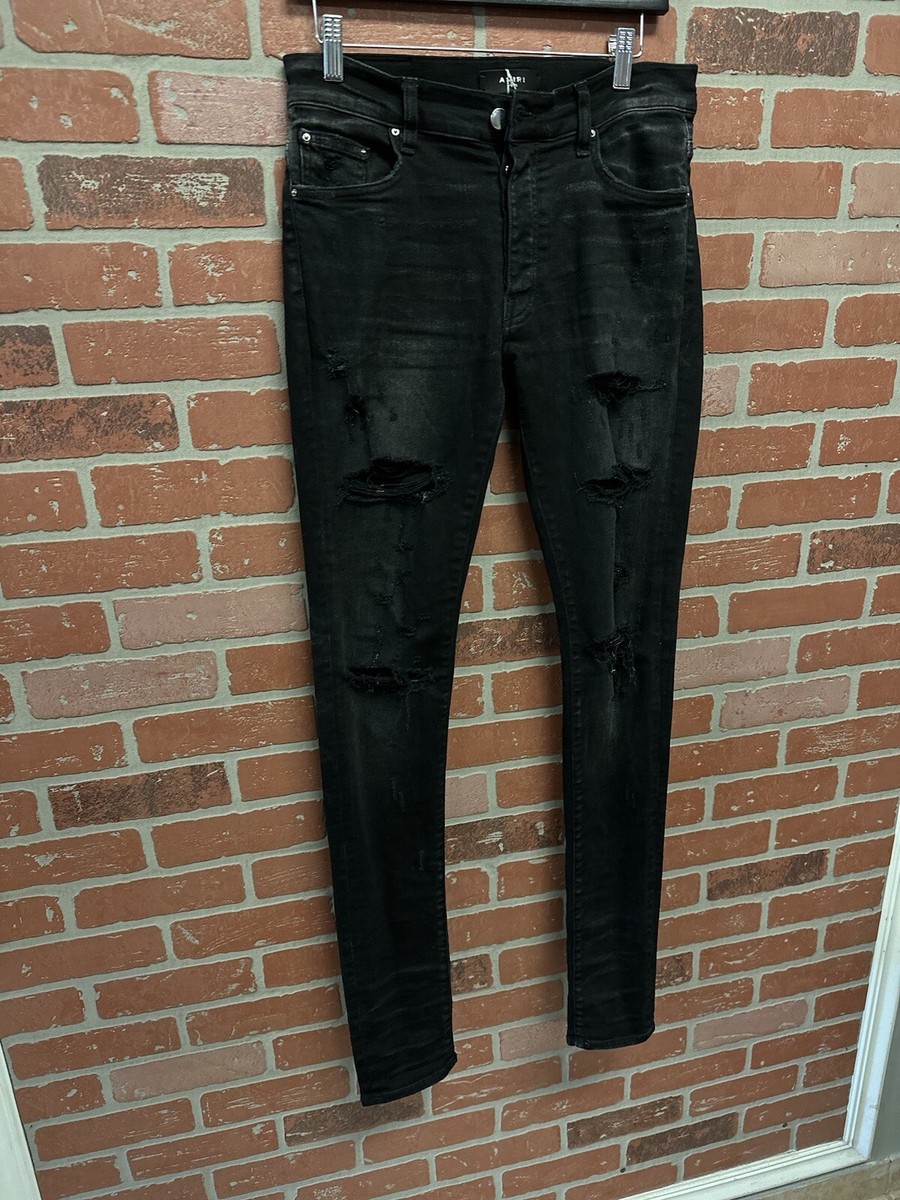 Size 30 Amiri Jeans $1290 Retail Black 100% Authentic