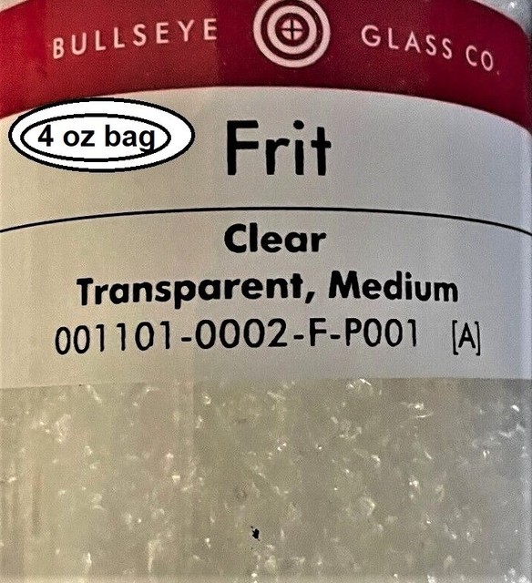 (4 oz Bag) COE 90 Glass Fusing Frit ** CLEAR TRANSPARENT ** Medium by BULLSEYE (4 oz Bag) COE 90 Glass Fusing Frit ** CLEAR TRANSPARENT ** Medium by BULLSEYE