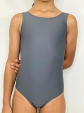 J2 SPORT SLATE GRAY TANK GYMNASTICS DANCE LEOTARD SIZE CHILD MEDIUM