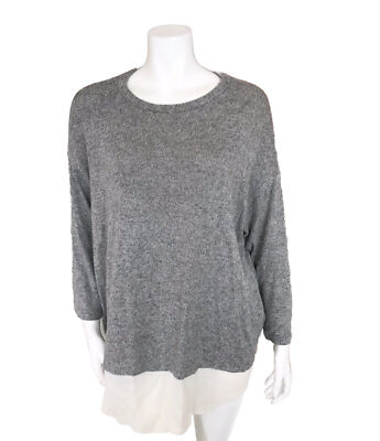 BDG UO Contrast Grey Blouse Shirt Top Two Layer Lagenlook Size Medium