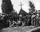 New 8x10 Civil War Photo: 69th New York State Militia Mass at Fort Corcoran