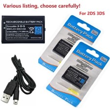 Rechargeable Battery for Nintendo 3DS, 2DS, Wii U Pro Controller  charge cable