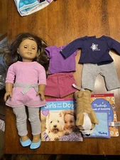American Girl Truly Me Doll #31, Meatloaf The Dog, two outfits & Books & More