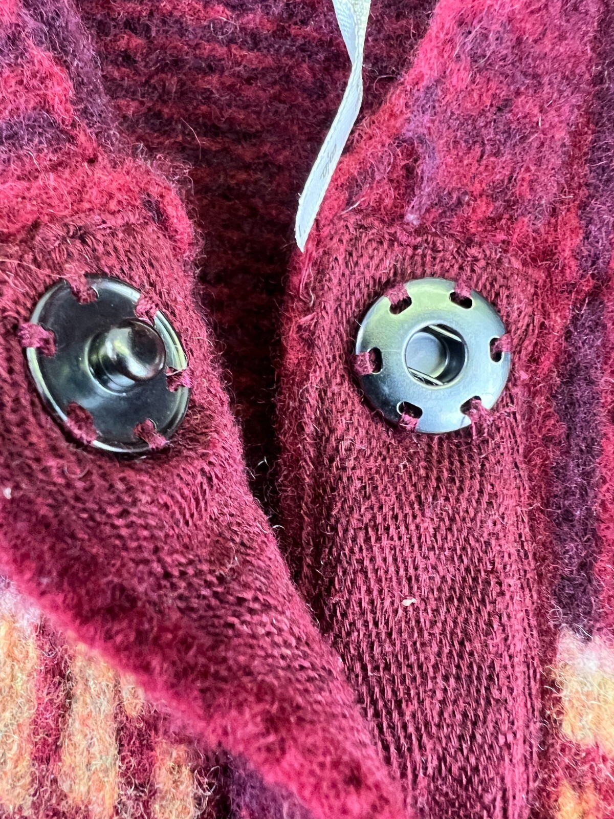 Free People Shrunken Pattern Snap Button Hoodie S… - image 6