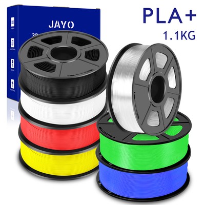 JAYO 1,1KG PLA+ 1,75mm 3D Drucker Filament PLA Plus Kein Gewirr Mehrfarbig ±0.02