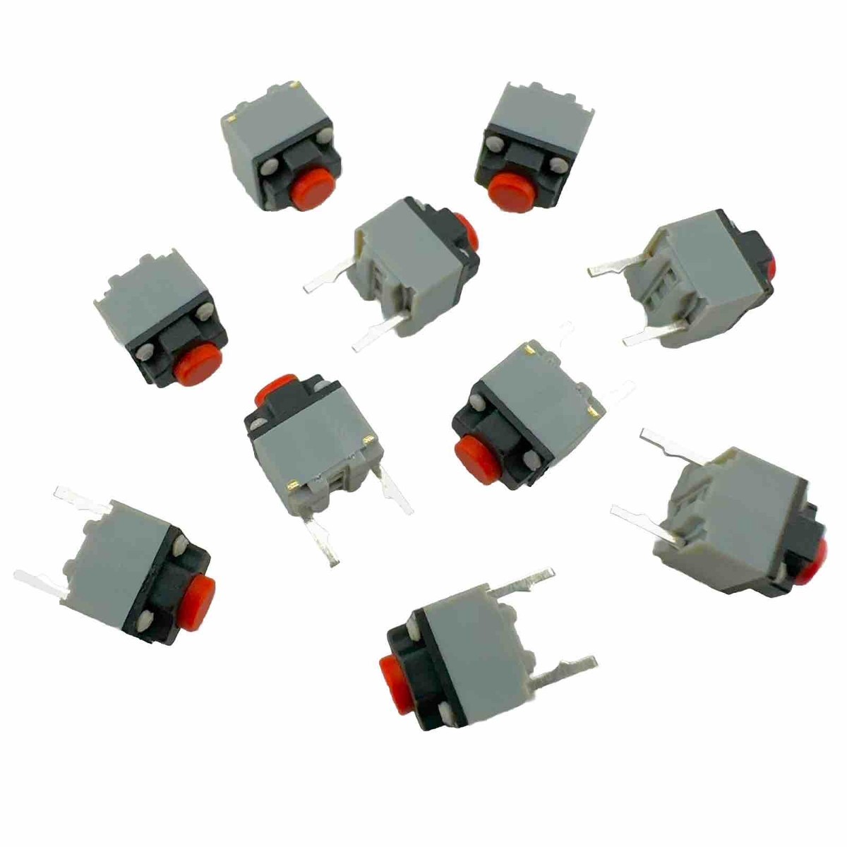 Silent 6x6x7.3mm Square Red Dot Tactile Mute Mouse Micro Switch