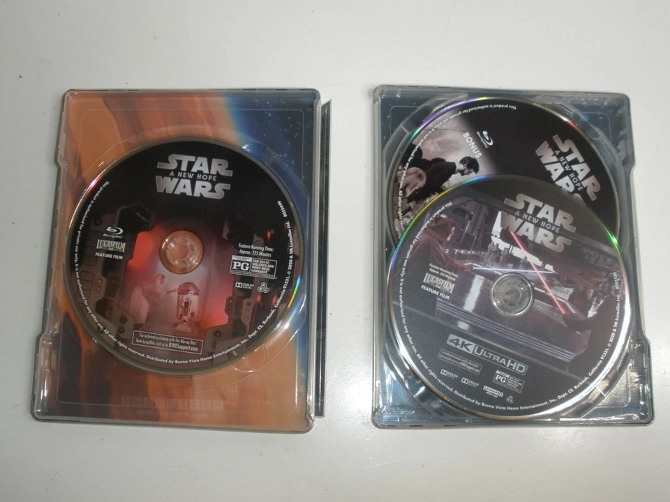 Star Wars A New Hope Episode 1 Steelbook Disney 100 Blu-Ray 4k UHD Damaged Case - Image 3 of 3