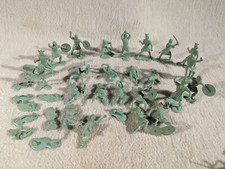 Vintage Louis Marx 2.25" Light Green Vikings Lot of 23 Wounded Damaged