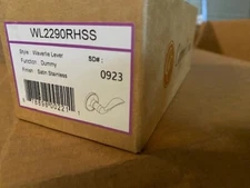 Copper Creek Waverlie Door Lever, Dummy, Satin Stainless - BUY MORE & SAVE!!!