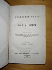 The Collected Works of Dr. P. M. Latham Vol. 2 1878 HC Ex-Lib St. Louis Medical