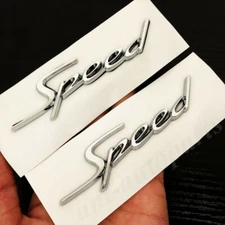 2pcs 3D Speed Wing Dash Fender Side Door Trunk Car Emblem Badge Decal Sticker