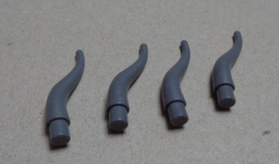 LEGO Parts 13564 - 6269080 Horn - Long Dark Stone Grey x4 | eBay UK