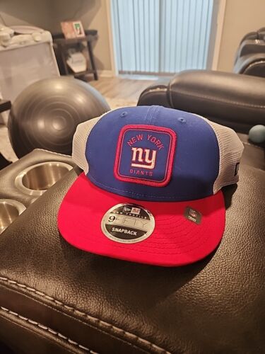 New York Giants 9FIFTY Squared Low Profile Adjustable Snapback Hat NFL NWT OSFA - Picture 1 of 5