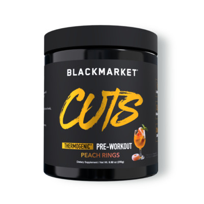 BLACKMARKET LABS CUTS Thermogenic Pre-Workout Aesthetic Defined Confident 30 Srv