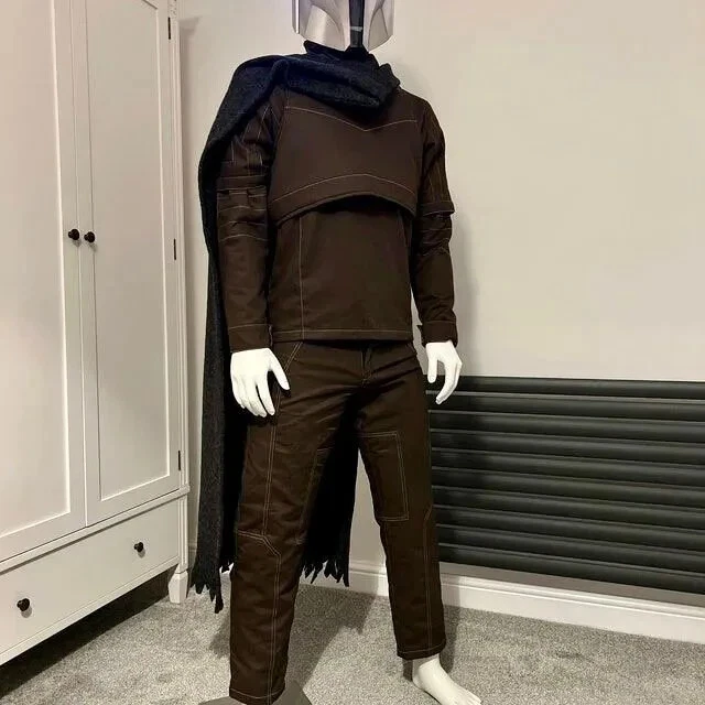 Conjunto de chaleco antiaéreo y capa de lana Mandalorian Flight Suit Din Djarin Juegos con disfraces Foto 2 de 2