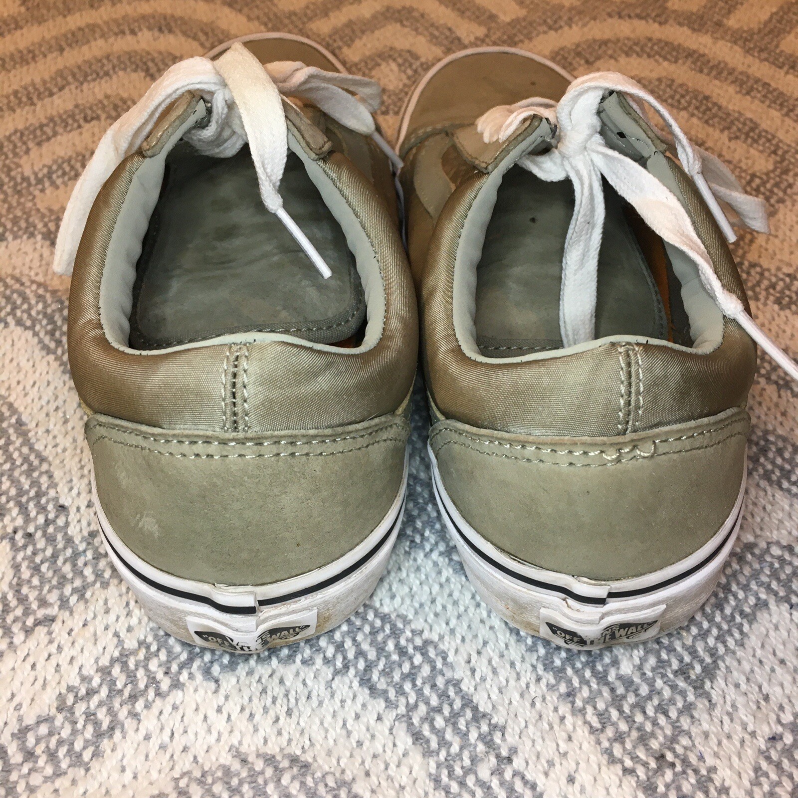 VANS Old Skool Sage Green Scotchgard Sneakers, Mens 6 Gem