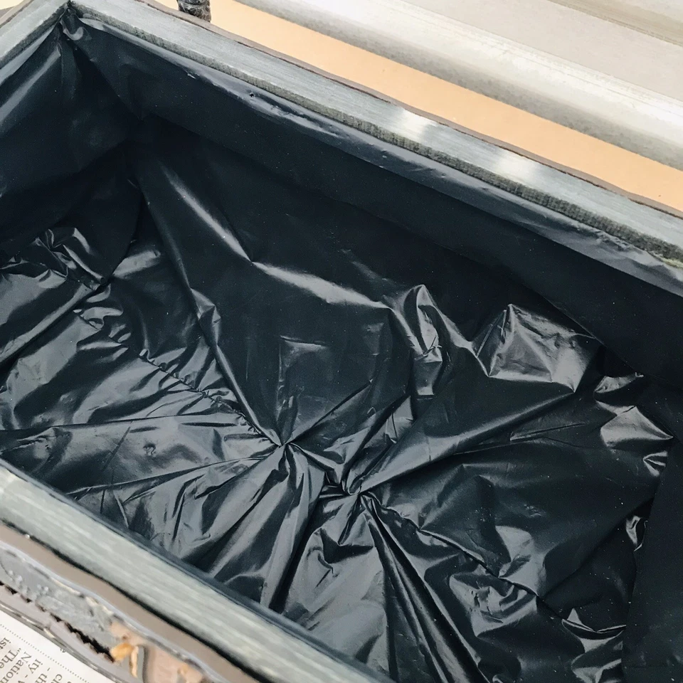 Studded Wood Frame Handbag Purse Plant Flower Seed Basket Planter Home Garden - Image 2 of 4