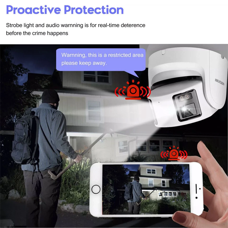 Hikvision DS-2CD2347G2P-LSU/SL 4MP 180° Panoramic ColorVu AcuSense IP Camera PoE - Image 4 of 4