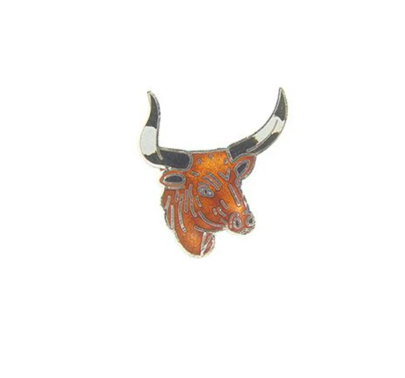 Prendedores de solapa personalizados de vaquero con cabeza de toro Western vintage joyería de motociclista regalo para hombres BN Foto 3 de 4